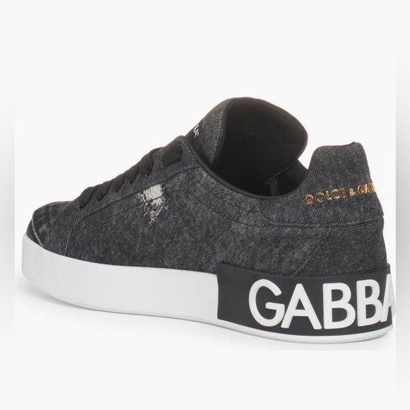 NIB $695 Dolce & Gabbana Portofino Denim Sneaker in size 7US / 37EU! - Picture 2 of 7